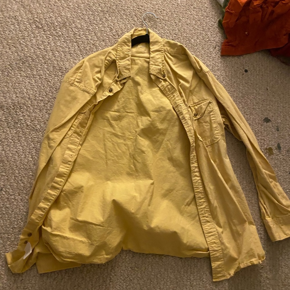 Yellow oversized button up